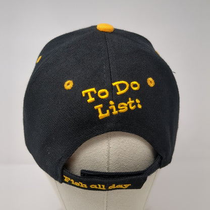 To Do List Fish All Day Strapback Hat Black One Size Embroidered 6 Panel