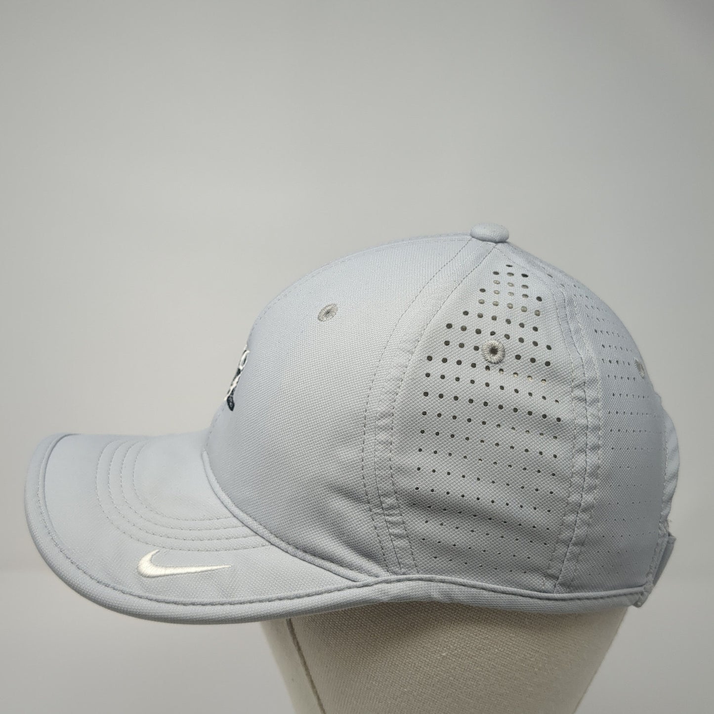 Nike Golf Strapback Hat Gray One Size Embroidered Logo Adjustable