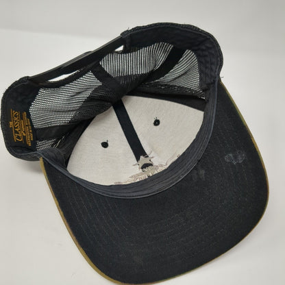 Mellow Johnny's Snapback Trucker Hat Camo One Size Mesh Back Yupoong