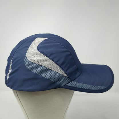 Baseball Cap Blue One Size Mesh Reflective Sports Running Lightweight Buckle Hat