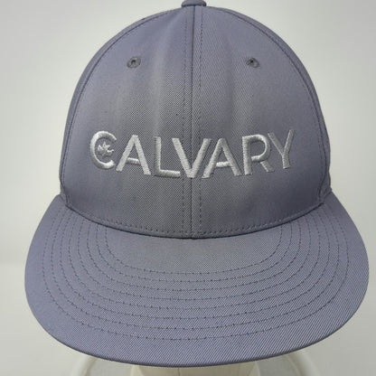 Pacific Headwear Baseball Cap Gray XL Perforated Stretch Fit Calvary Logo hat