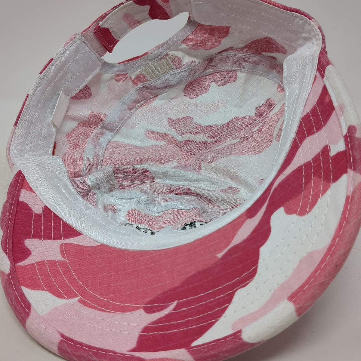 Asphalt Zipper Army Cap Pink White One Size Hat Camo American Flag Strapback