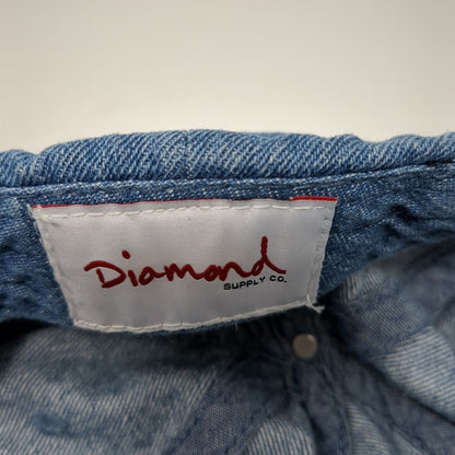 Diamond Supply Co Slideback Hat Blue One Size Adjustable Denim 6 Panel