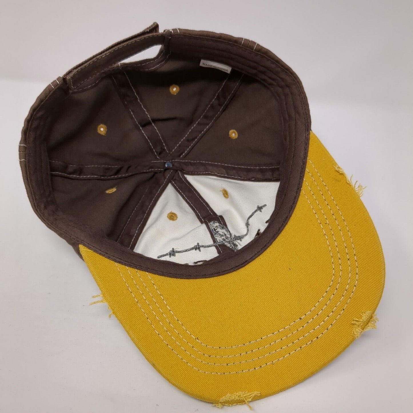 Legacy Blended Canadian Whisky Strapback Hat Brown OS Adjustable Distressed