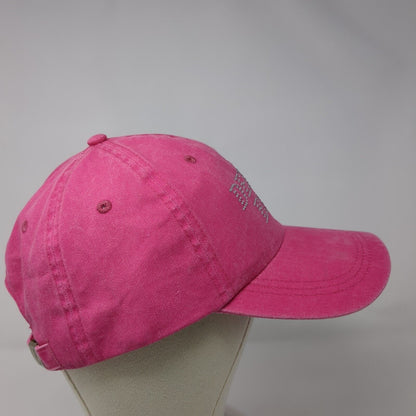 Depoe Bay Slideback Hat Pink One Size Adjustable Bling Vented Holes 6 Panel