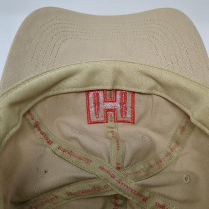 Hornady Strapback Hat Tan One Size Adjustable Embroidered 6 Panel Cotton