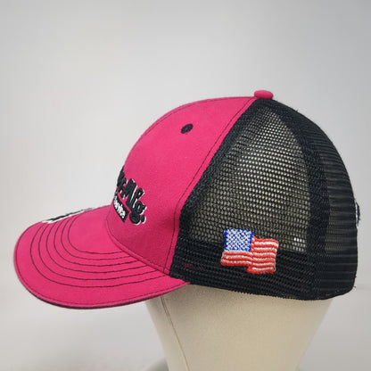 360 Apparel Adams Mfg Pink One Size Baseball Cap Hat Trailer Sales American Flag