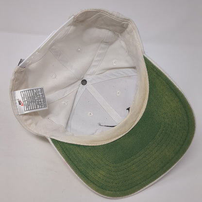 Nike Snapback Hat White One Size Adjustable Embroidered Swoosh 6 Panel