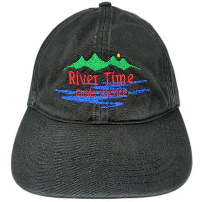 Richardson Baseball Cap Black One Size River Time Guide Service Adjustable Hat