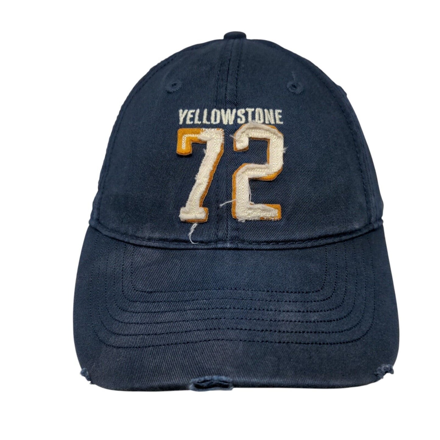 Yellowstone 72 Strapback Hat Blue OS Adjustable Distressed Ouray Sportswear