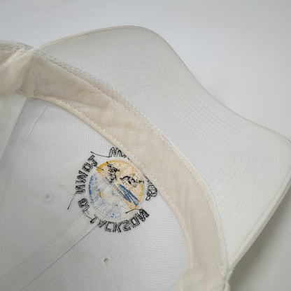 KC Baseball Cap White One Size Jackson Wyoming Elk Mountain Strapback Hat Logo