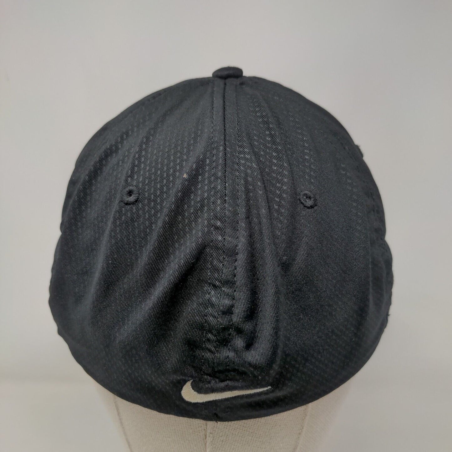 Nike Dri-Fit Fitted Hat Black One Size Breathable Embroidered Swoosh Just Do It