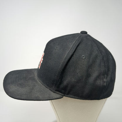 Richardson Baseball Cap Black 7 1/4 Fitted GHS Paw Print Grey Underbrim Hat