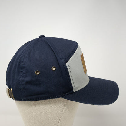 Ecliptic Brewing Slideback Hat Blue One Size Leather Strap Richardson