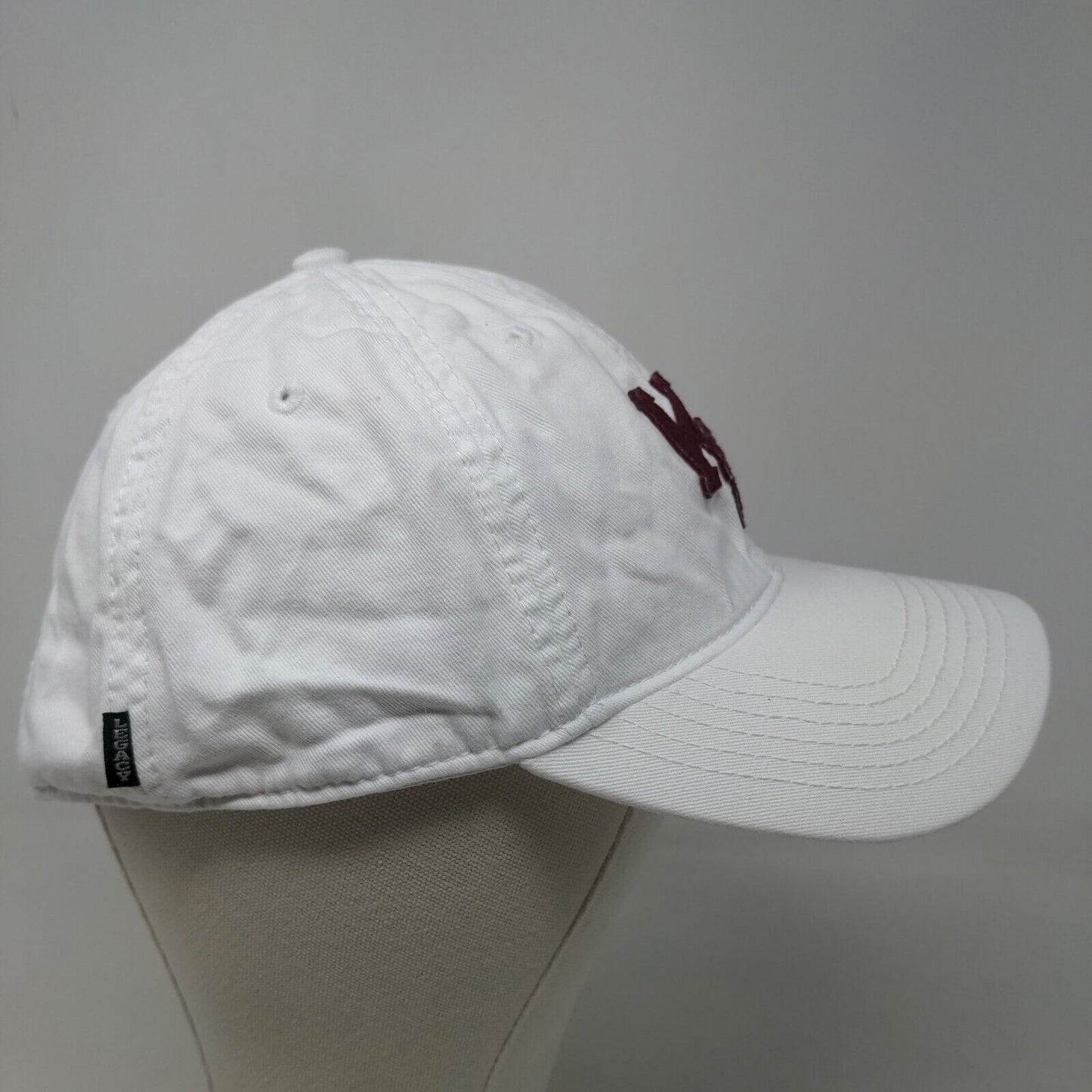 Legacy Men's Slideback Hat White Adjustable Patch KU Logo 100% Cotton