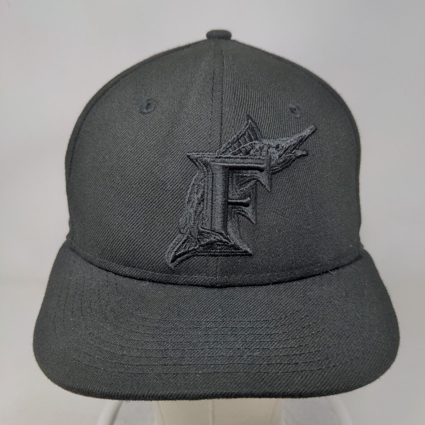 Florida Marlins Fitted Hat Black Size 7 Embroidered Logo New Era 59Fifty MLB
