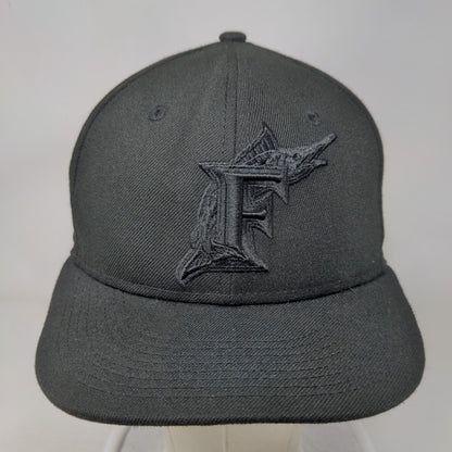 Florida Marlins Fitted Hat Black Size 7 Embroidered Logo New Era 59Fifty MLB