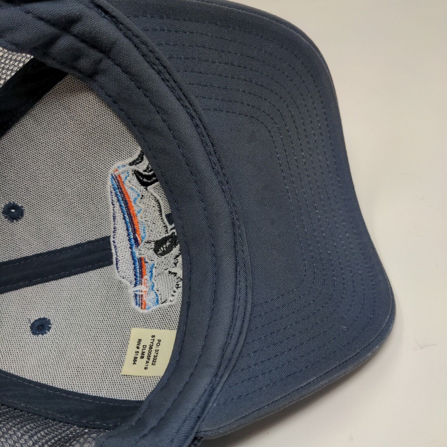Patagonia Men's Snapback Mesh Back Hat Blue Embroidered Buffalo Logo