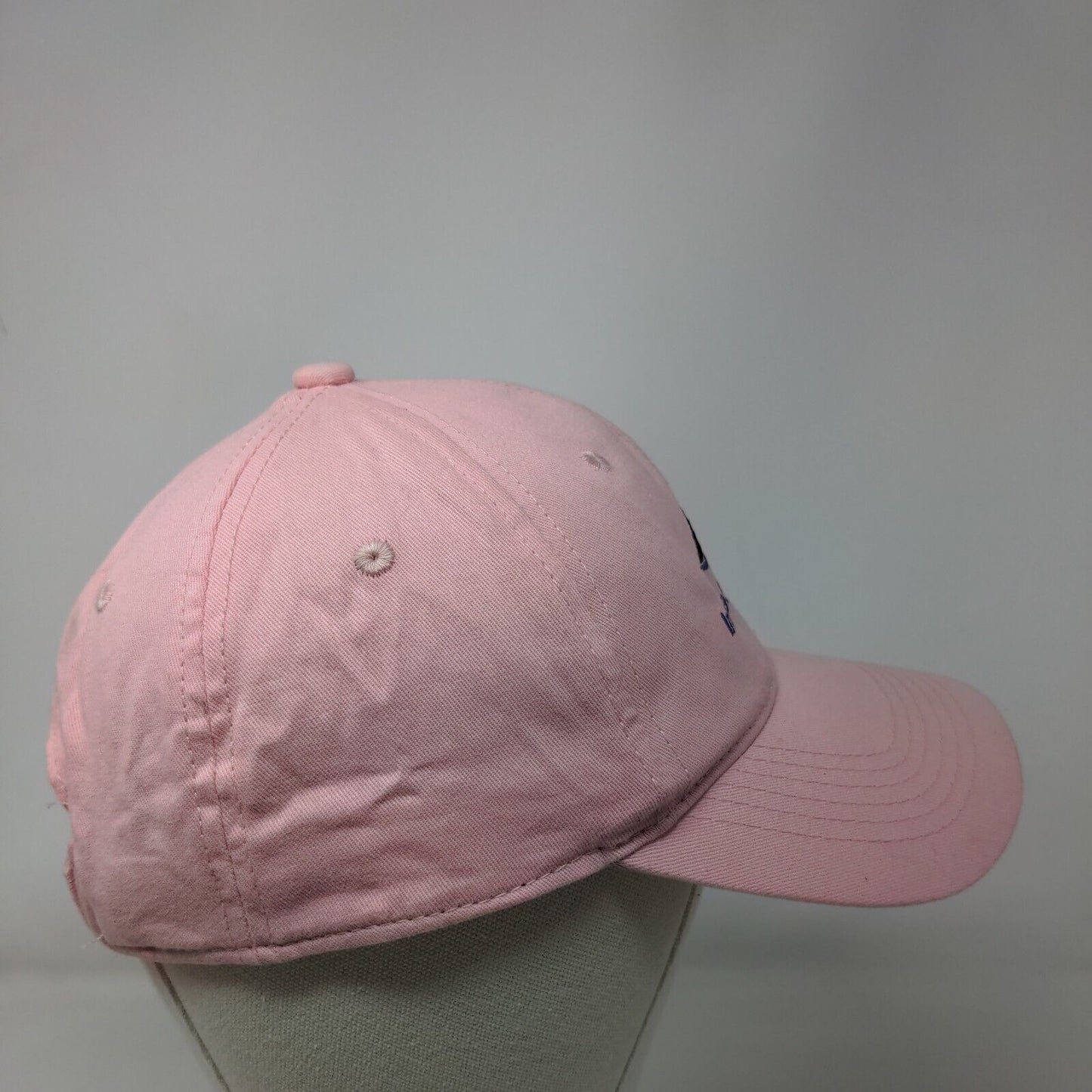 Inhale Exhale Swim Strapback Hat Pink One Size Embroidered George