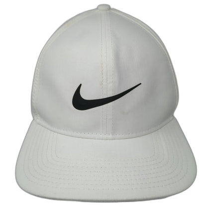 Nike Snapback Hat White One Size Perforated Swoosh Pro Dri-Fit Golf Sports