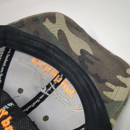Fishoholic Trucker Hat Green Black One Size Camo Snapback Bend Your Rod Fishing