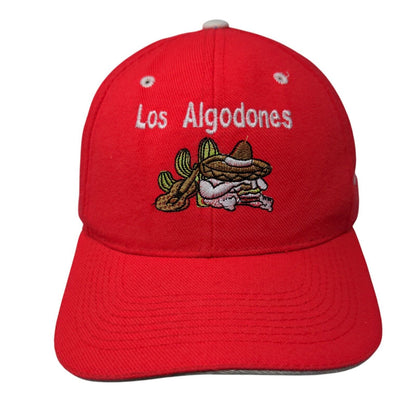 Los Algodones Mexico Strapback Hat Red OSFA Adjustable Embroidered