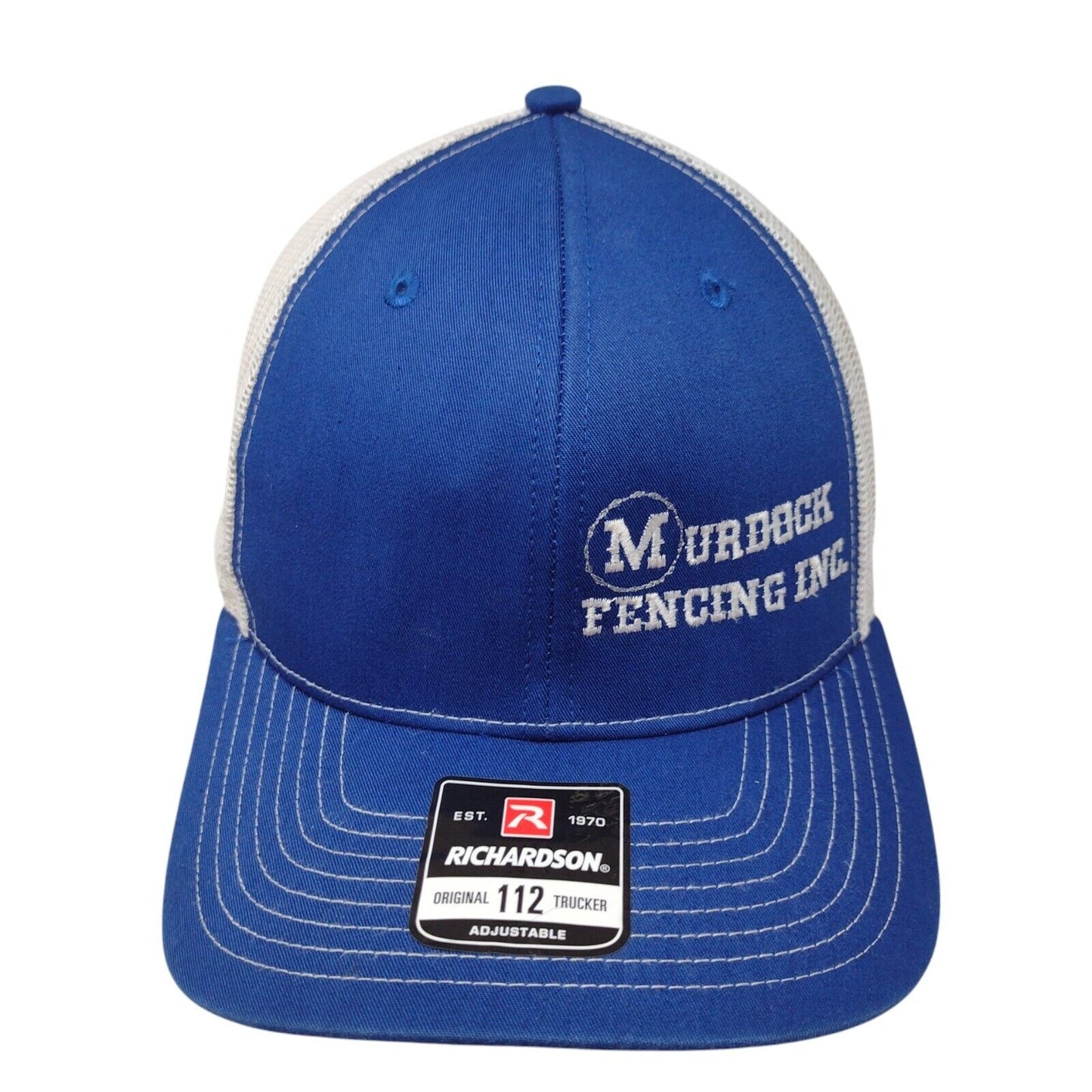 Murdock Fencing Inc. Snapback 112 Trucker Hat Blue OSFA Mesh Back Richardson