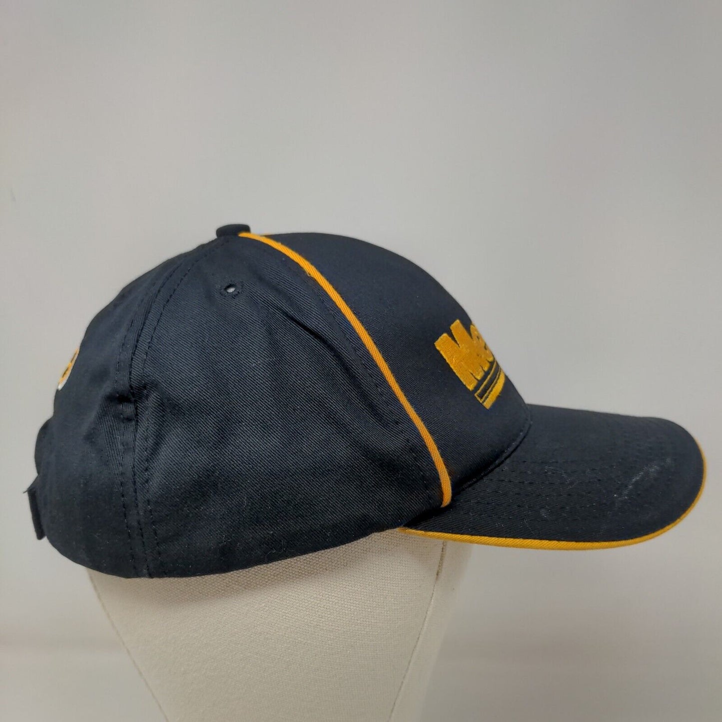 Meyer ROC Men's Strapback Hat Blue Yellow Embroidered Logo Reliable Over Time