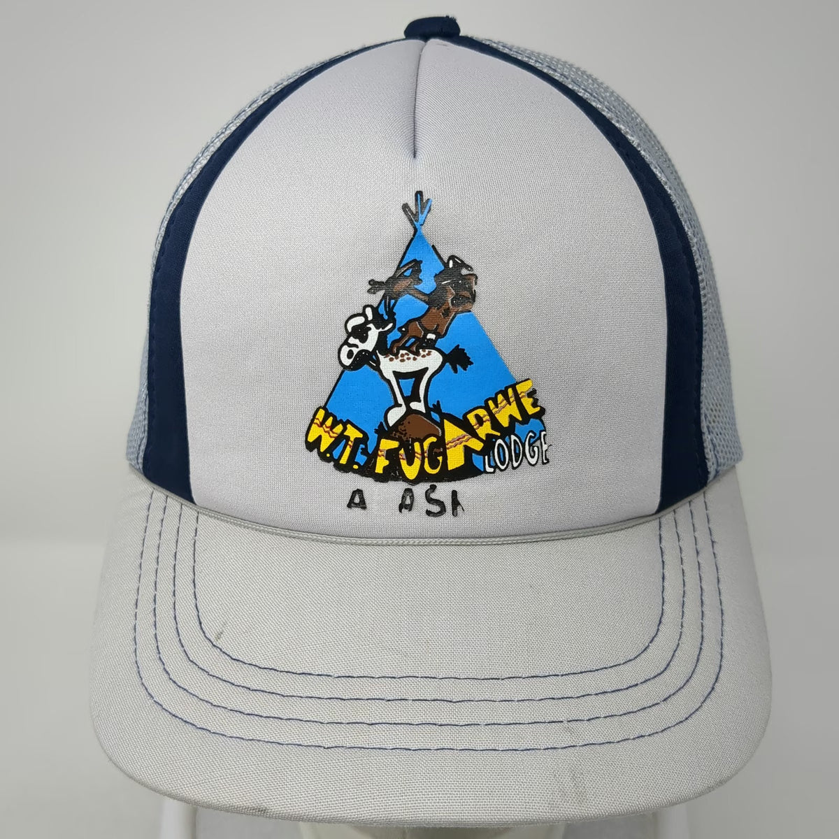 Young An 5 Panel Gray One Size WT Fugarwe Lodge Mesh Back Trucker Snapback Hat