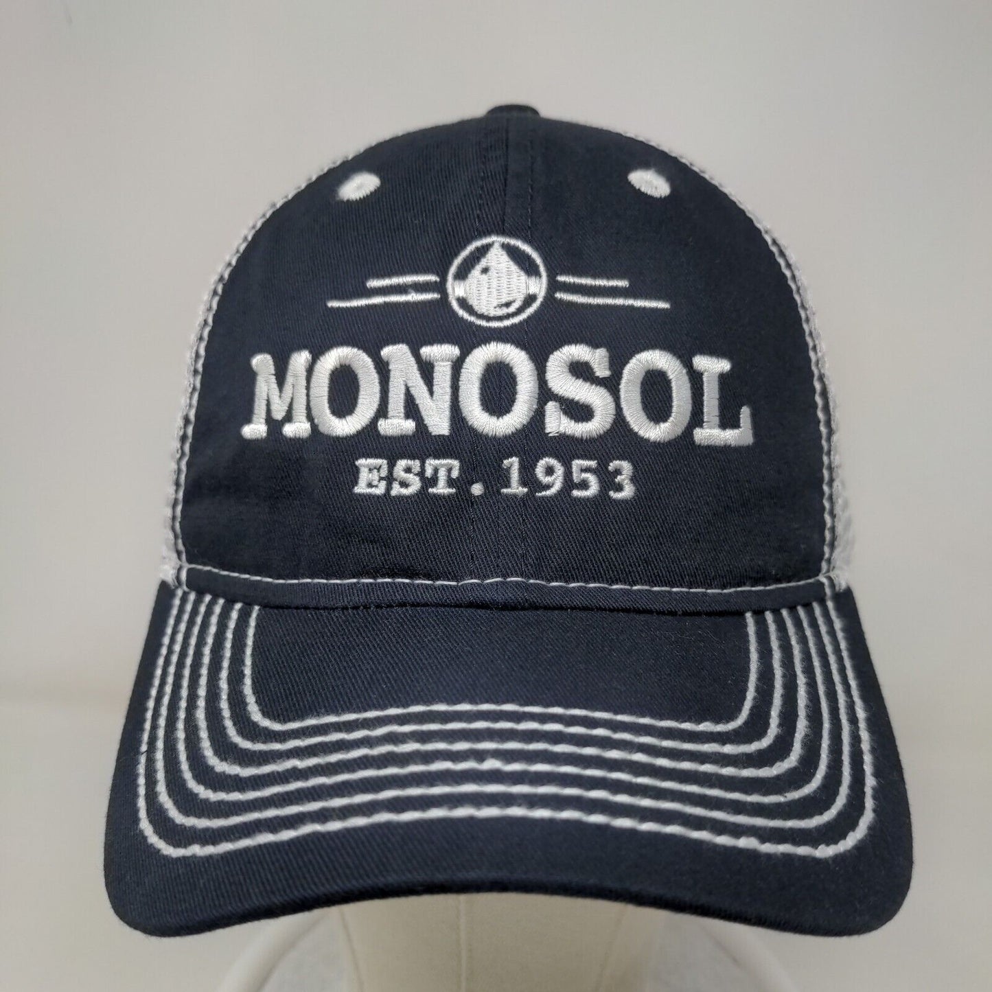 Paramount Apparel Men's Strapback Mesh Back Hat Blue OSFA Embroidered Monsol