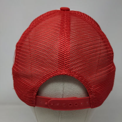 Tombstone Snapback Mesh Back Rope Trucker Hat Red OSFA Colorblock