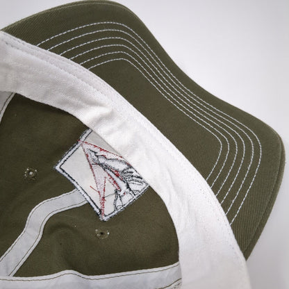 District Strapback Mesh Back Trucker Hat Green OSFA Embroidered