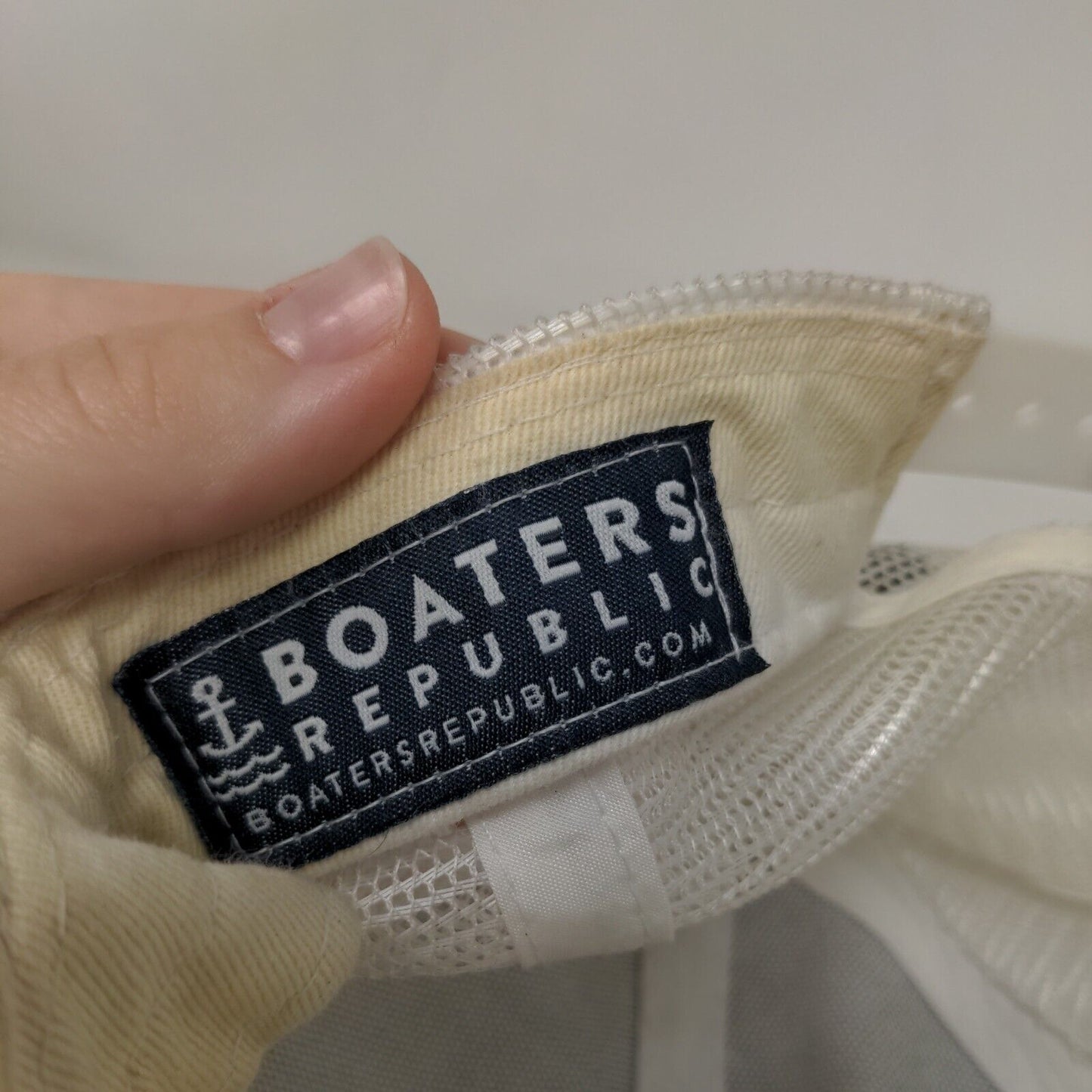 Boaters Republic Snapback Trucker Hat White OS Adjustable Mesh Back 6 Panel