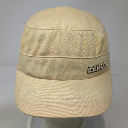 Kangol Baseball Cap Beige Hat M Flexfit Cotton Twill Army Cadet Style Logo