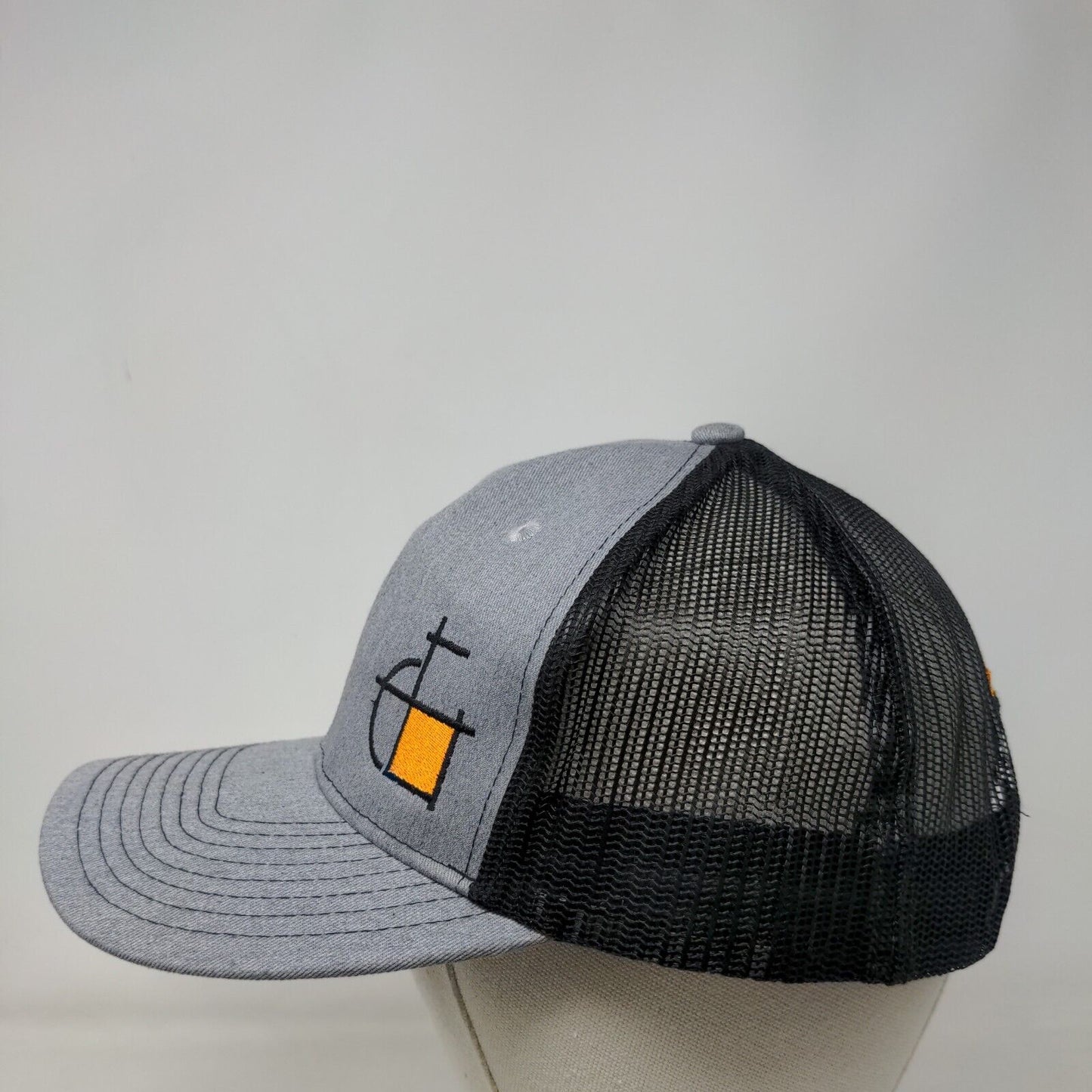 Dri-Design Snapback Mesh Back Trucker Hat Gray One Size Port Authority