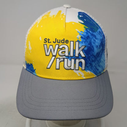 Boco Gear Trucker Hat Yellow Blue Gray One Size St Jude Walk Run Mesh Snapback
