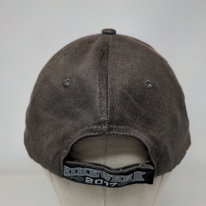 76th Annual Bike Week 2017 Daytona Strapback Hat Brown OSFA Embroidered