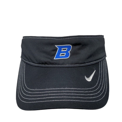 Nike Strapback Sun Visor Hat Black OSFM Embroidered Letter Dri-Fit