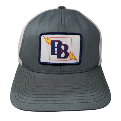 B&B Patch Snapback Mesh Back Trucker Hat Gray One Size Colorblock