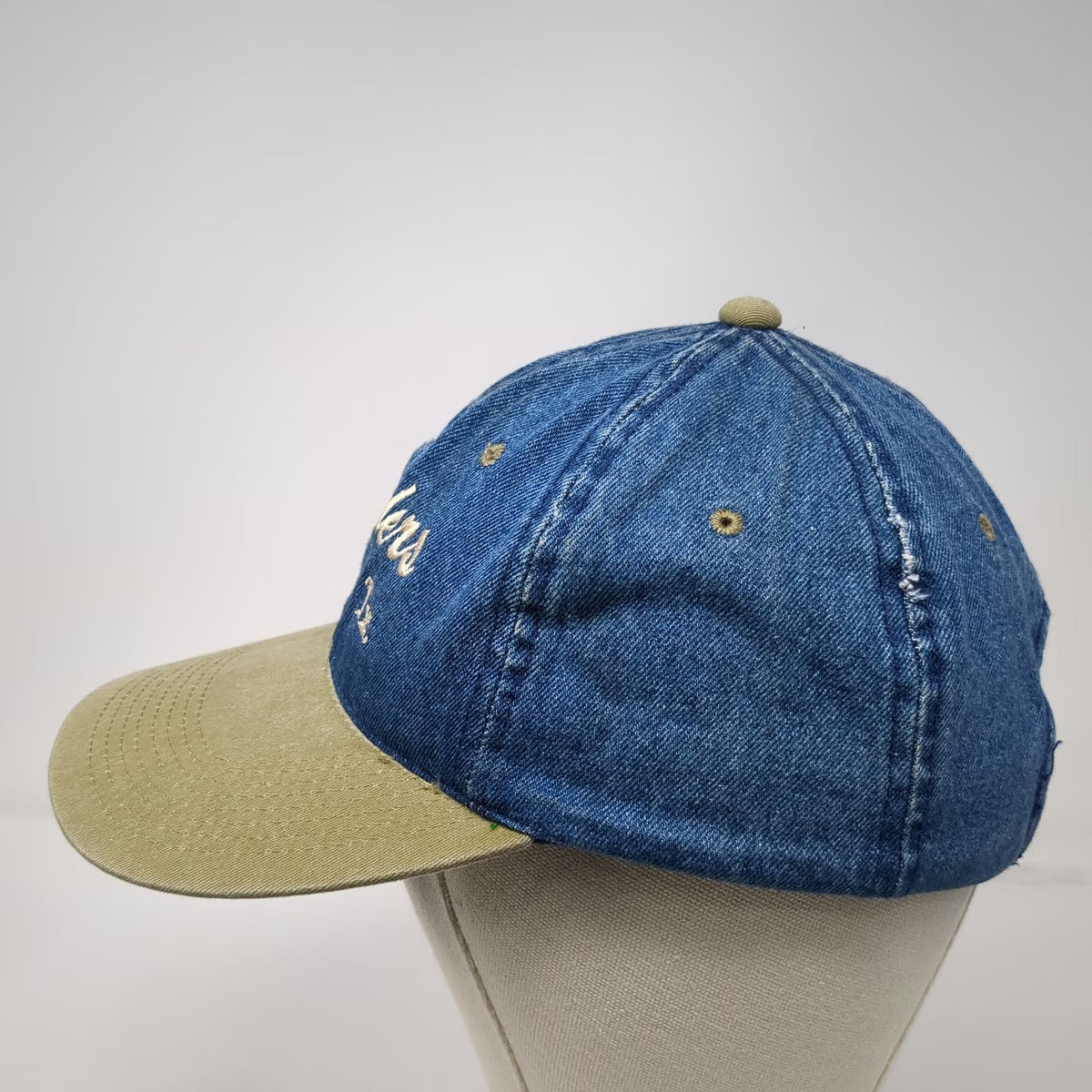 YoungAn Baseball Cap Blue Beige One Size Carfinders Mission Tx Strapback Hat