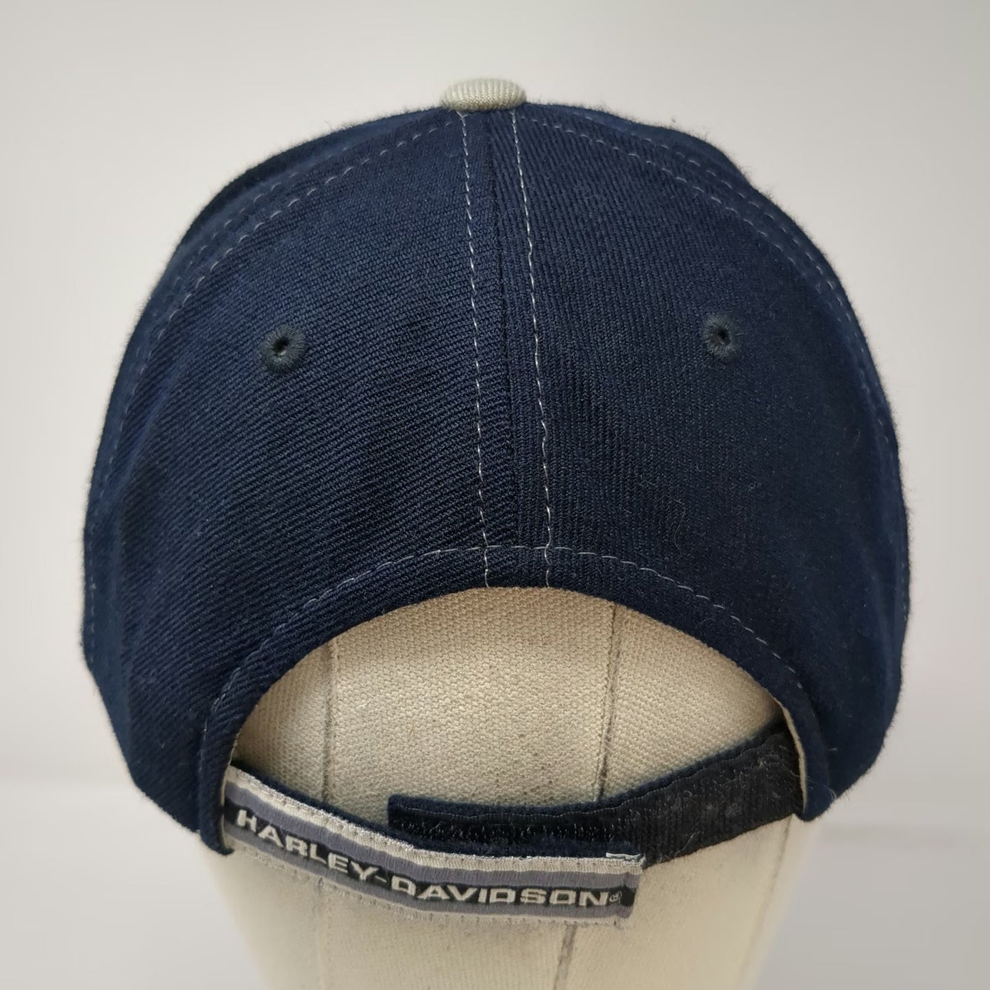 Harley-Davidson Baseball Cap Blue One Size Strapback Logo Shield Embroidered Hat