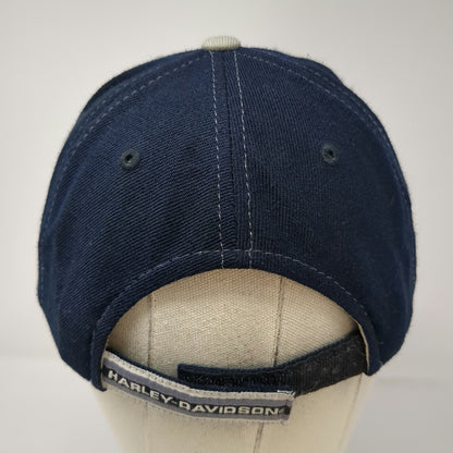Harley-Davidson Baseball Cap Blue One Size Strapback Logo Shield Embroidered Hat
