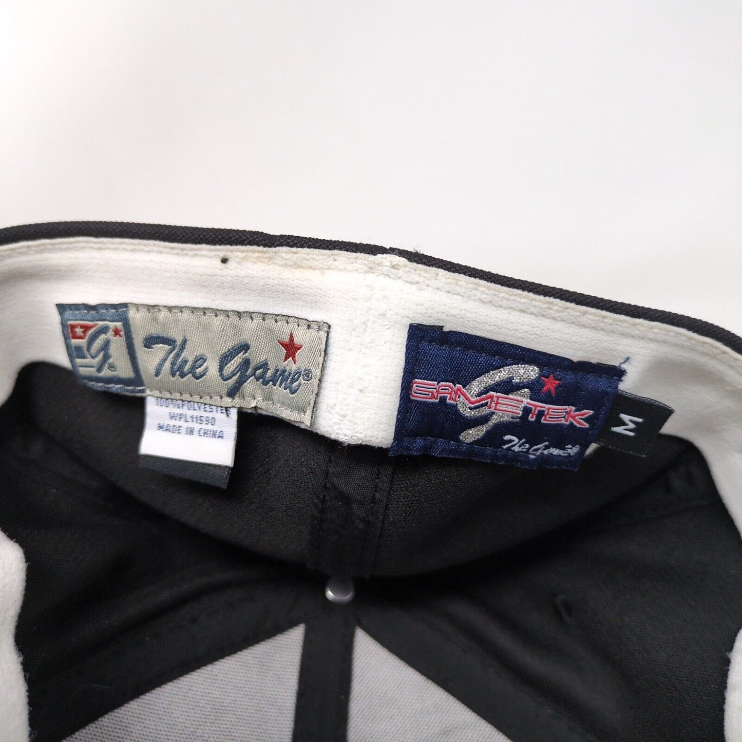 The Game Fitted Hat Black Medium Embroidered Monogram Vent Holes