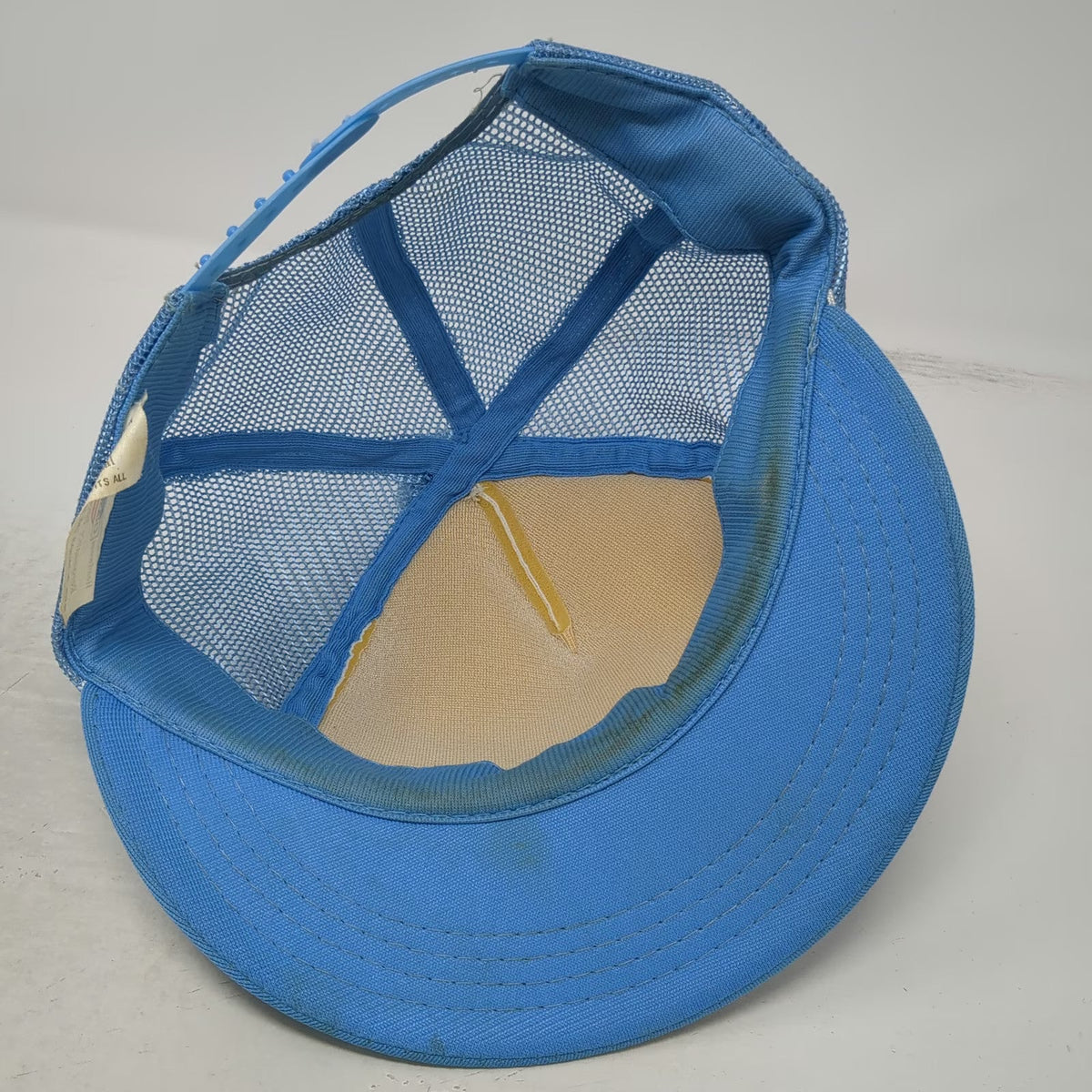 Champion Trucker Hat Blue Pom Mesh 1983 USSA Masters Alpine Idaho Vintage