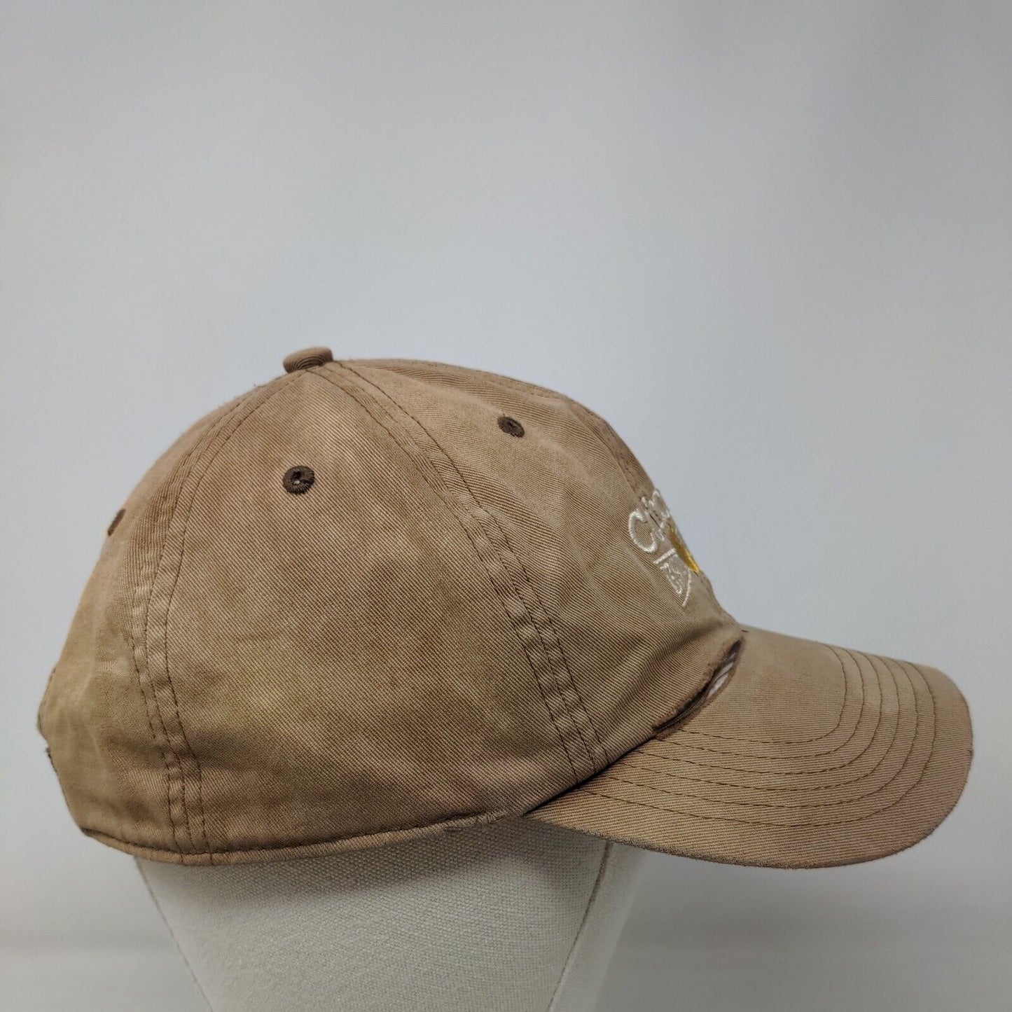 Carhartt Est. 1889 Strapback Hat Tan One Size Embroidered 6 Panel