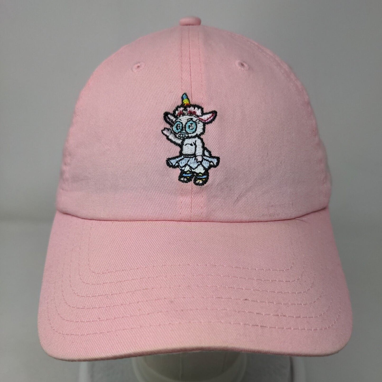 Rick and Morty Tinkles Slideback Hat Pink OSFM Embroidered Adult Swim 6 Panel