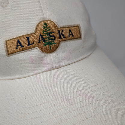 Alaska Slideback Hat Cream OSFA Adjustable Embroidered Solid 6 Panel