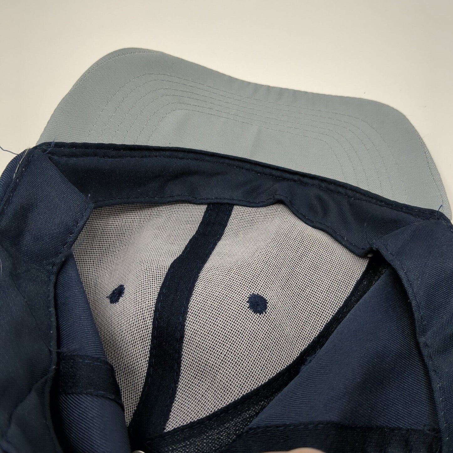 Unbranded Snapback Hat Blue One Size Adjustable Vented Holes 6 Panel Blank