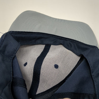 Unbranded Snapback Hat Blue One Size Adjustable Vented Holes 6 Panel Blank