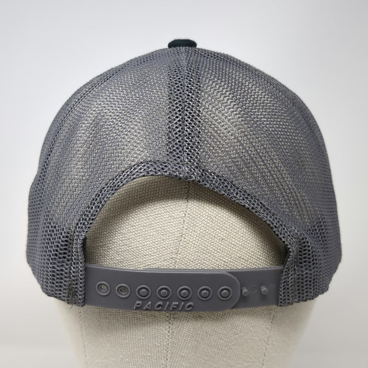 Pacific Headwear Trucker Hat Black One Size Mesh Back Snapback Embroidered Logo
